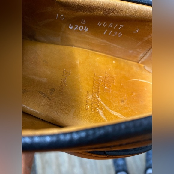 Allen Edmonds Men's Black Leather "Breton" Penny Loafer Rubber Sole Size 10B - Picture 14 of 14